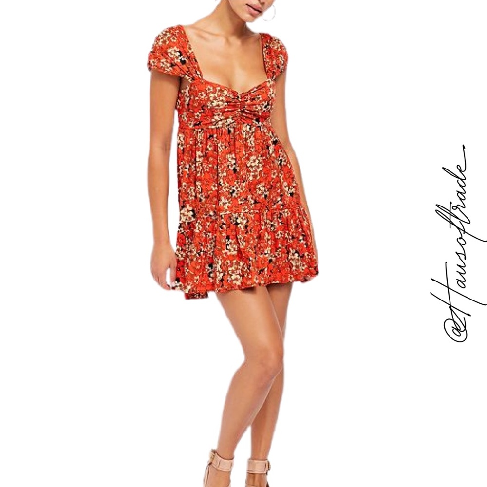 FREE PEOPLE Fall Pattern Play Mini Dress XL